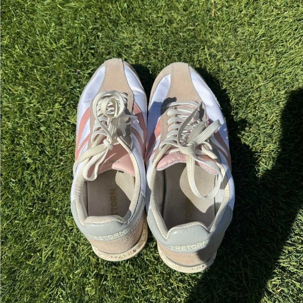 Tretorn Womens Sneaker White Beige Size 9 - Picture 3 of 5